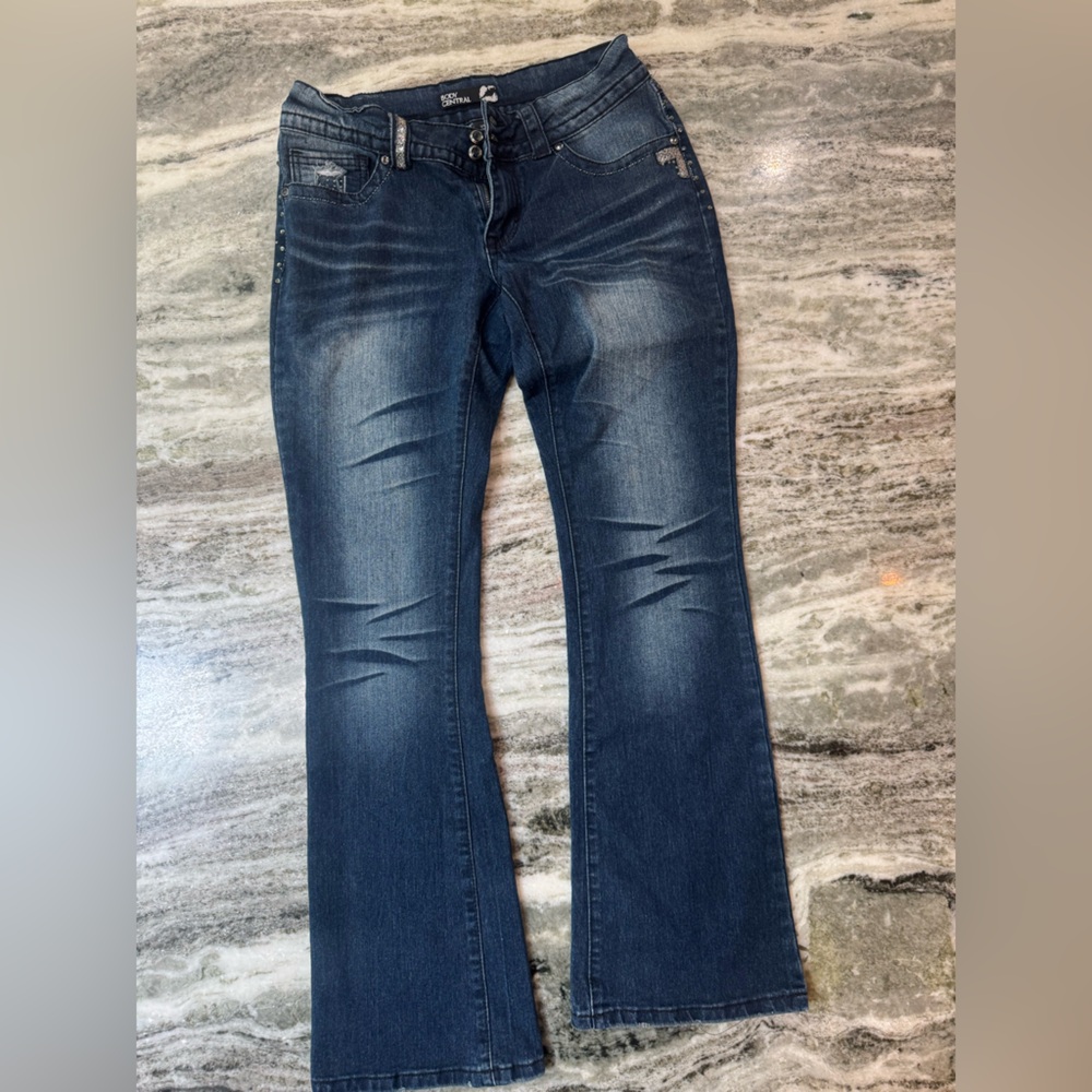 Body Central Indigo Wide Leg Jeans